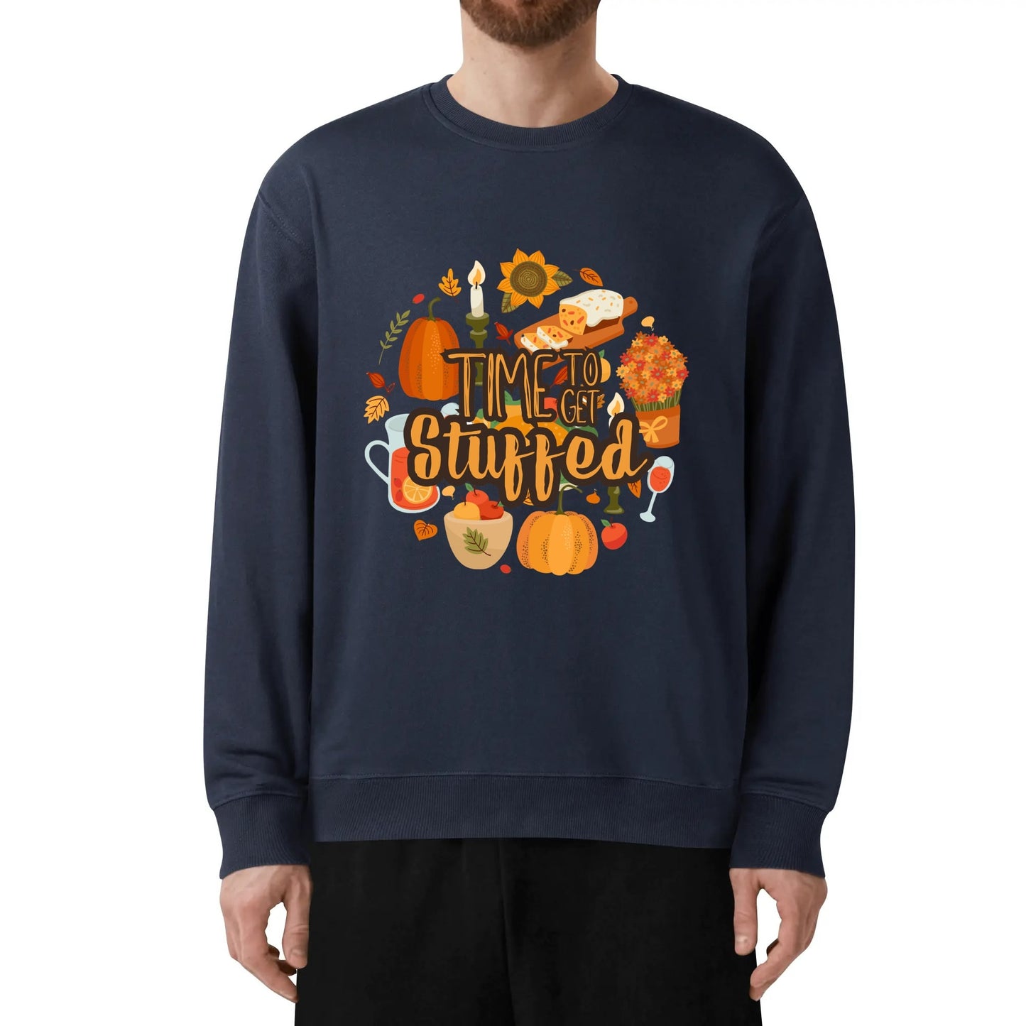 Thanksgiving Printing Unisex Cotton Sweatshirt