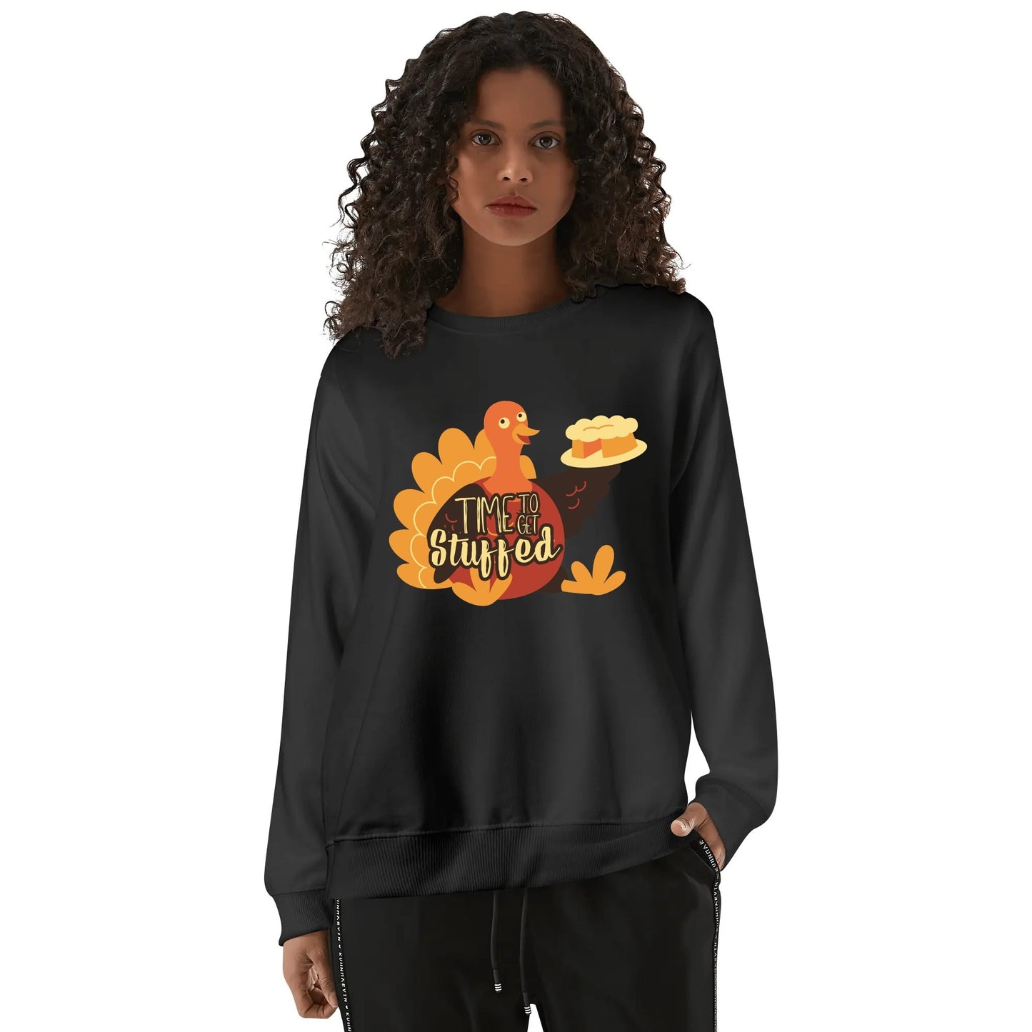 Thanksgiving Printing Unisex Cotton Sweatshirt