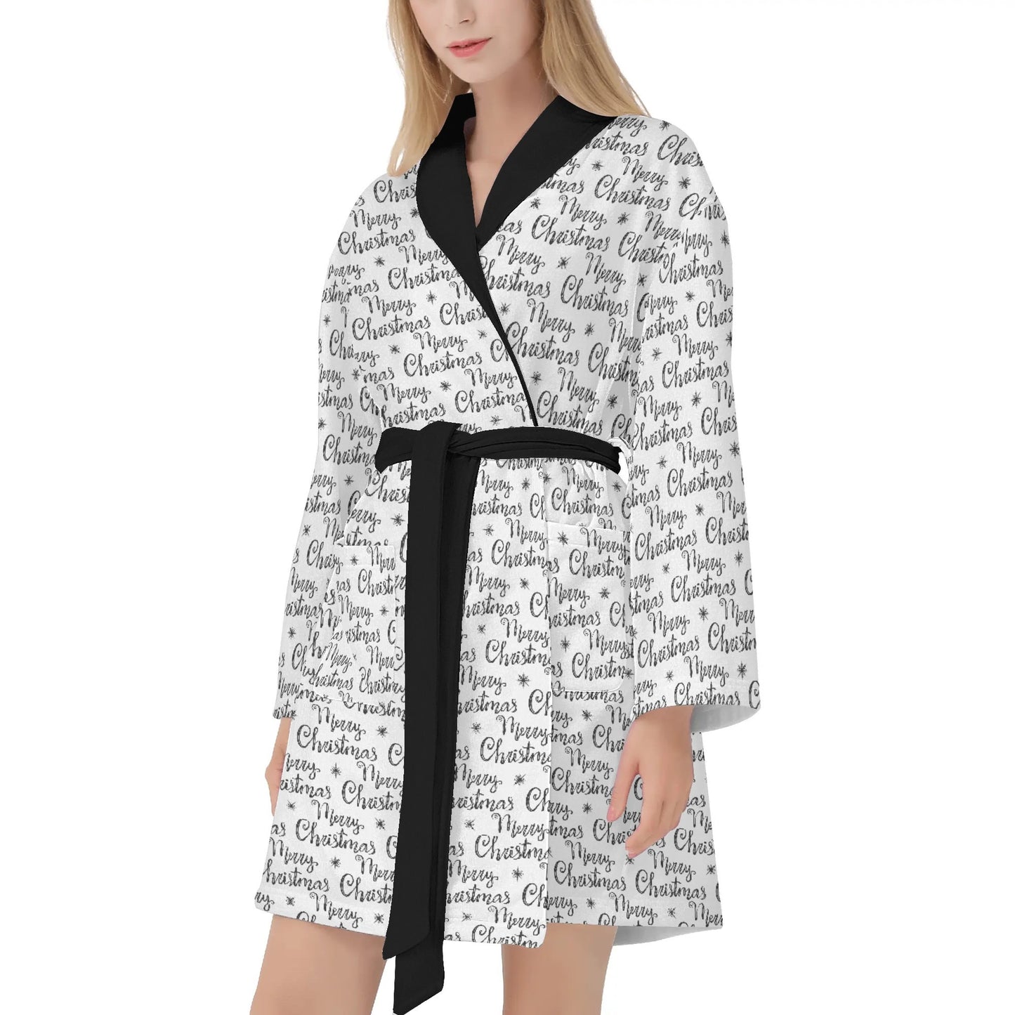 Womens Short Winter Bathrobe