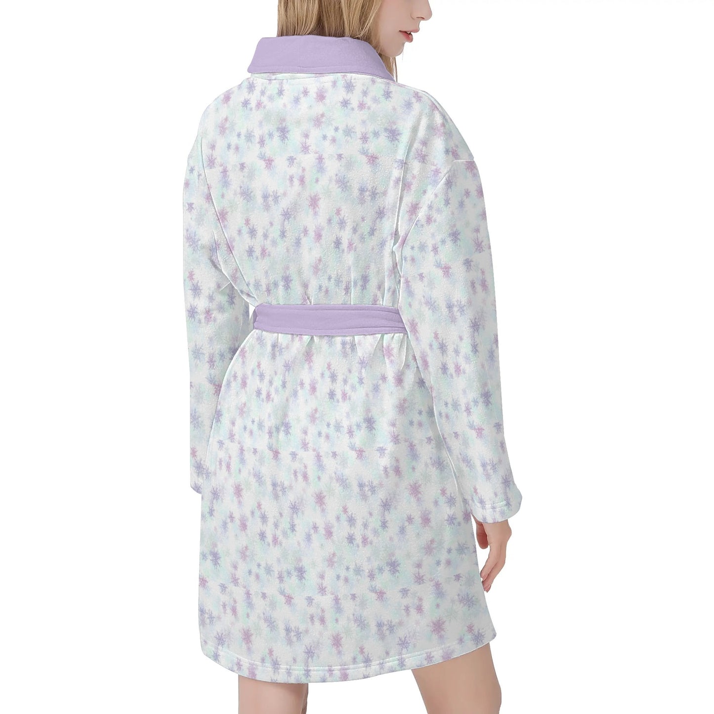 Womens Short Winter Bathrobe