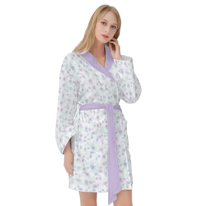 Womens Short Winter Bathrobe