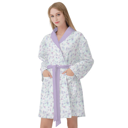 Womens Short Winter Bathrobe