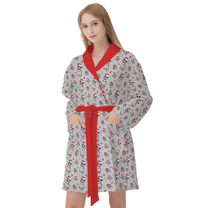 Womens Short Winter Bathrobe