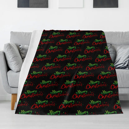 Christmas Long Vertical Flannel Breathable Blanket 4 Sizes