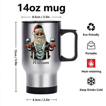 Stainless Steel Travel Coffee Mug (14 oz) Personalized Christmas Gifting