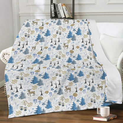 Soft Polyester Premium Fleece Blanket Winter Design