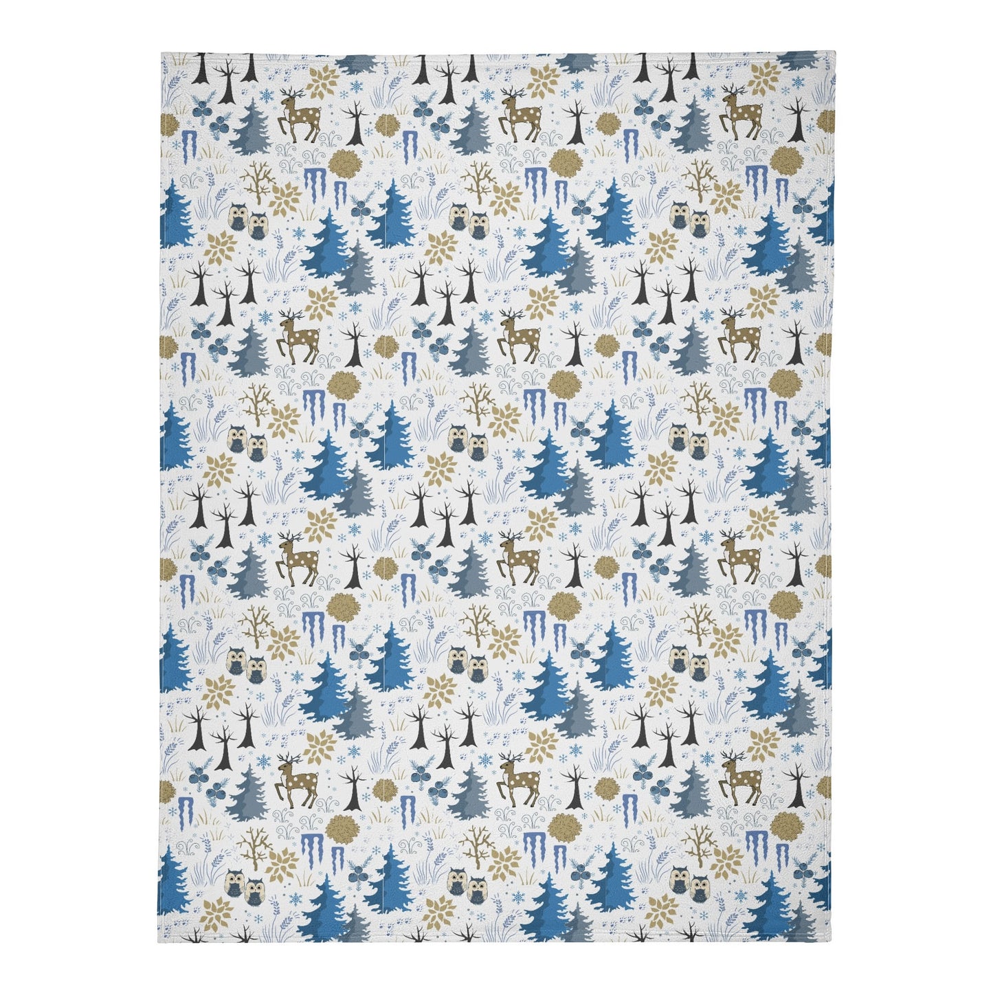 Soft Polyester Premium Fleece Blanket Winter Design