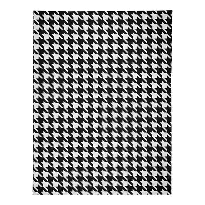 Houndstooth Soft Polyester Premium Fleece Blanket