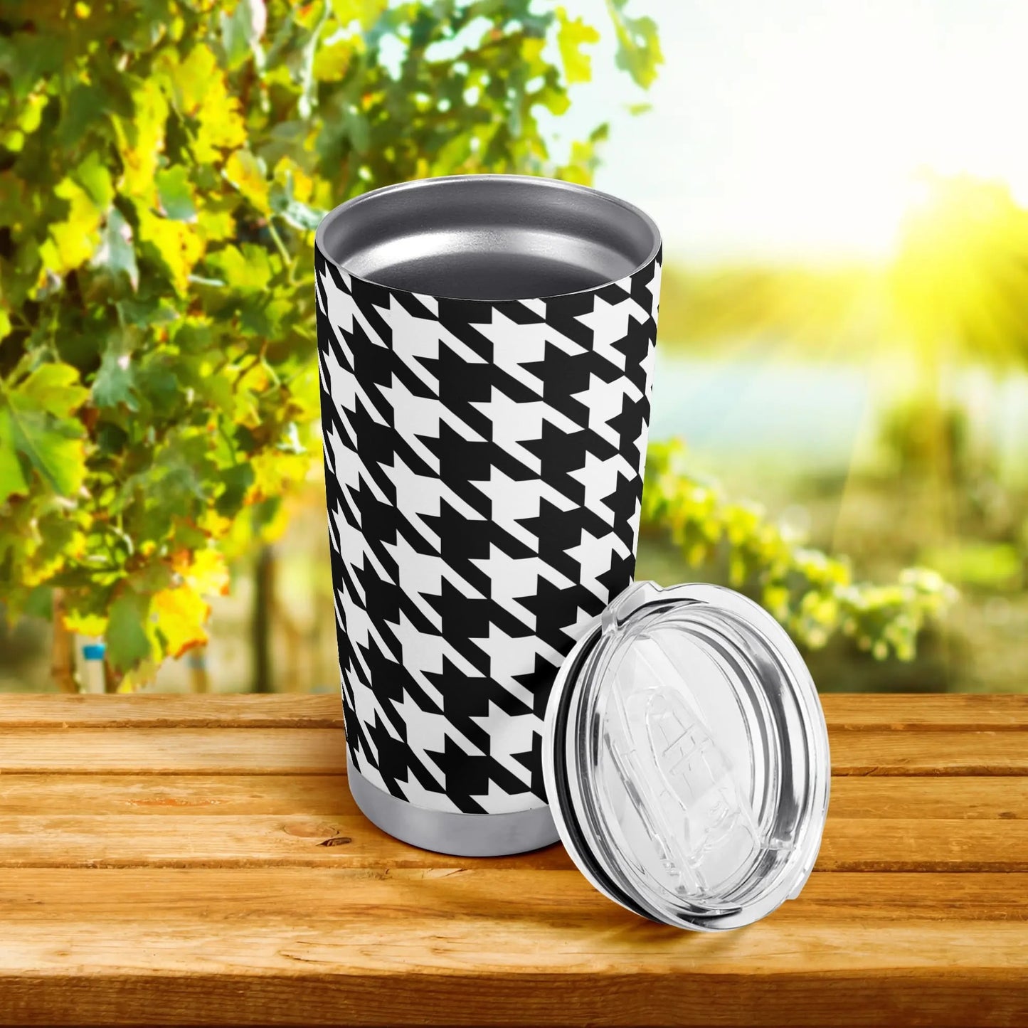 Houndstooth Printing Car Tumbler 20oz