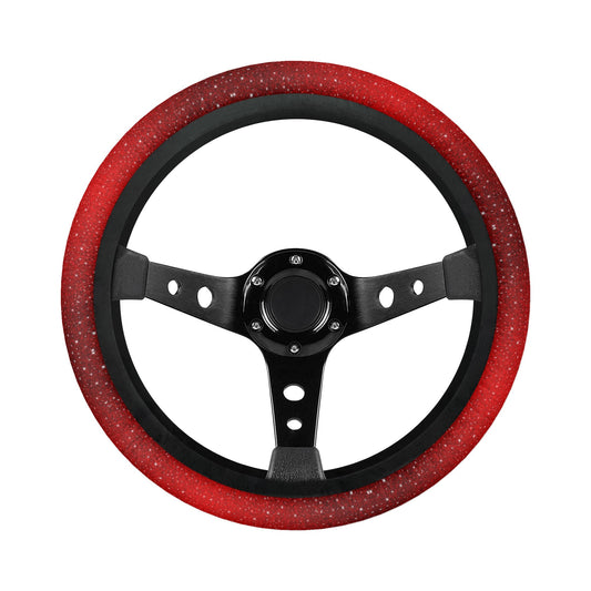 Red Sparkle Car Steering Wheel Cover Neon Mushroom