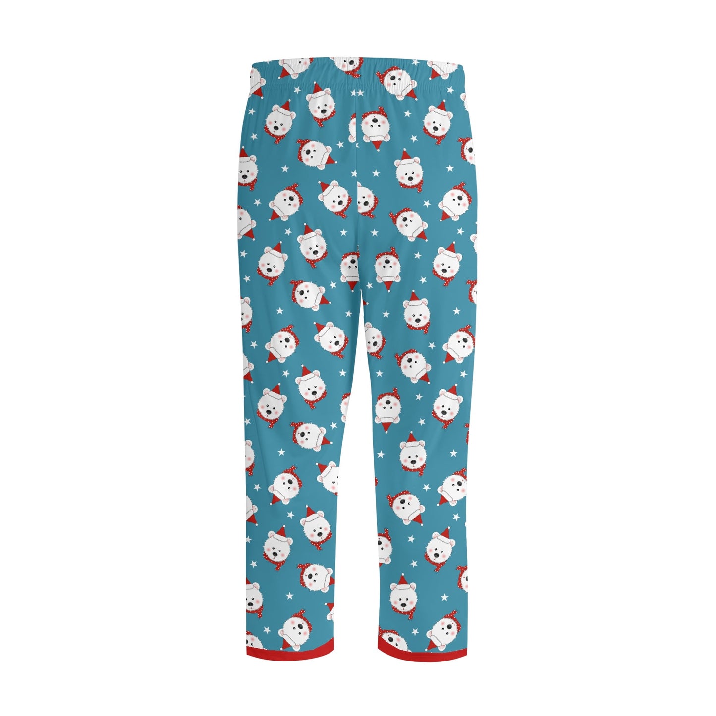 Kids Collar Design Long Nightwear Christmas Pajama Set (No Pockets)