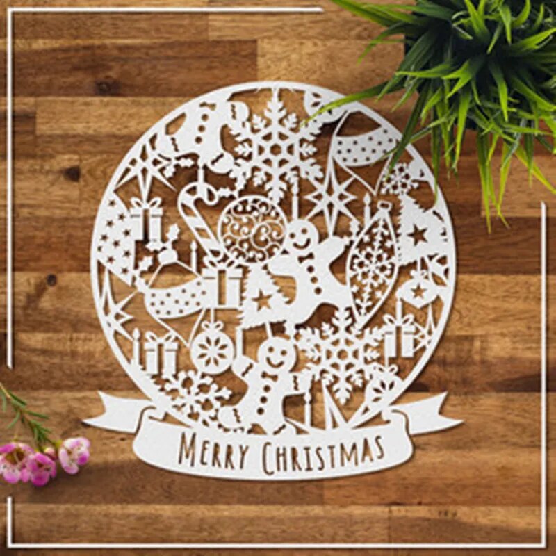 Merry Christmas Ball Cutting Dies Scrapbooking Metal Embossing DIY Stencil Album Paper Cards Decorative Crafts