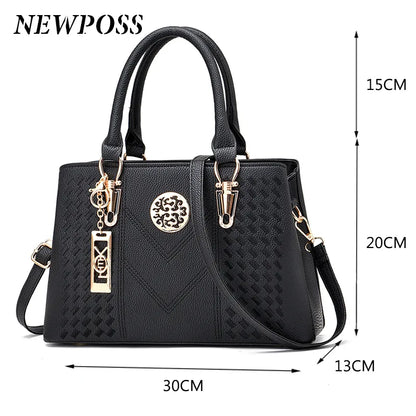 Newposs Famous Designer Brand Bags Women Leather Handbags 2022 Luxury Ladies Hand Bags Purse Fashion Shoulder Bags