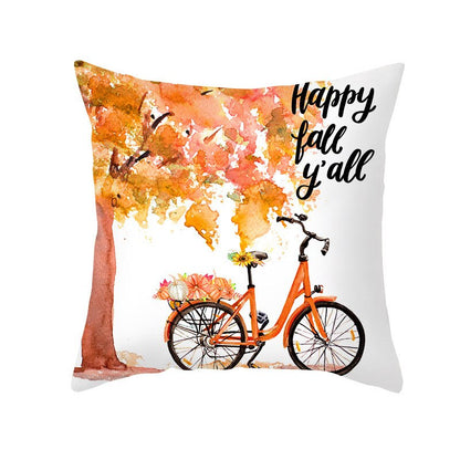 Thanksgiving Day Pillow Case Maple Leaf Pumpkin Pillow Case Cover Thanksgiving Day Autumn Fall Maple Leaf Decoration Pillowcase