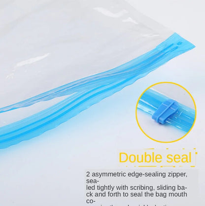 No pump home Convenient Vacuum Bag Storage Organizer Transparent Clothes Seal Compressed travel Saving Space Bags Package