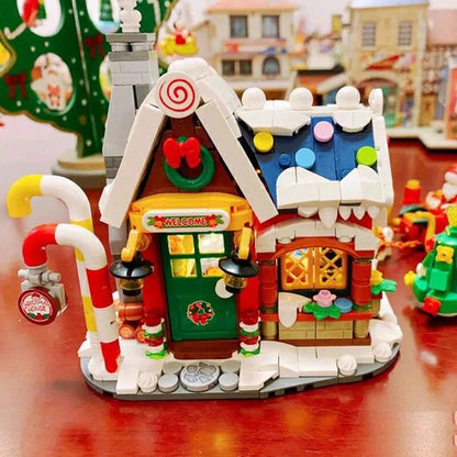 788pcs LOZ Mini Blocks Architecture Merry Christmas House Santa Claus Snowman Tree Deer Building Blocks Bricks Toy For Kids Gift