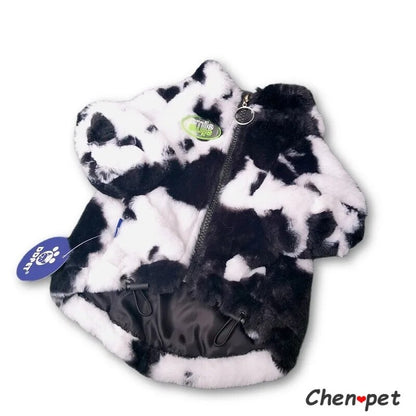 Super Soft Dog Clothes Puppy Cow Prints Coat Designer Dog Jacket for Small Medium Dog Pitbull French Bulldog Luxury Hoodie