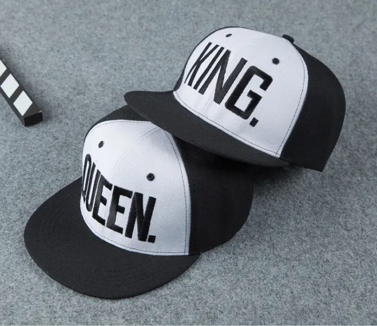 KING QUEEN Baseball Cap Snapback Men Women Visor Caps dad Bone White Black Couple Lover Hip Hop Sport Gorras Casquette Hats