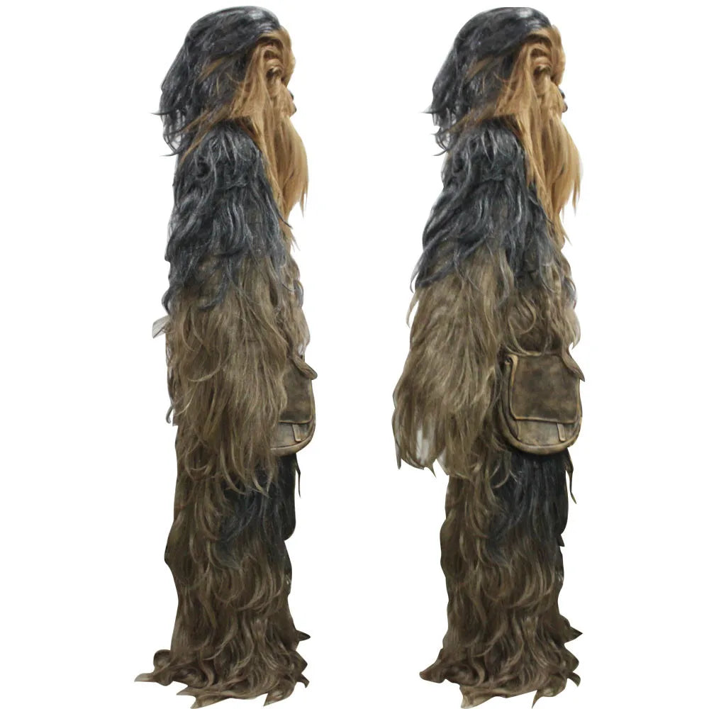 Disney Cosplay Chewbacca Costumes Jumpsuit Halloween Suit Costume with Mask