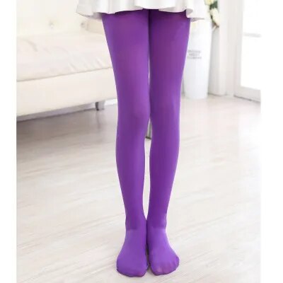 Kids Pantyhose Ballet Dance Tights for Girls Stocking Children Velvet Solid White Pantyhose Girls Tights