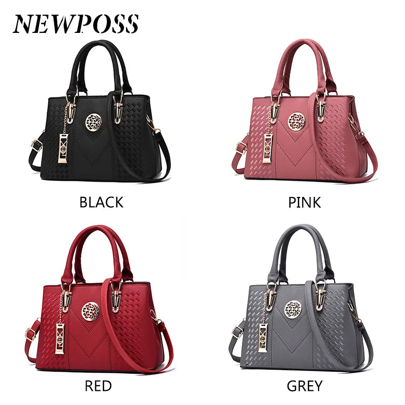 Newposs Famous Designer Brand Bags Women Leather Handbags 2022 Luxury Ladies Hand Bags Purse Fashion Shoulder Bags