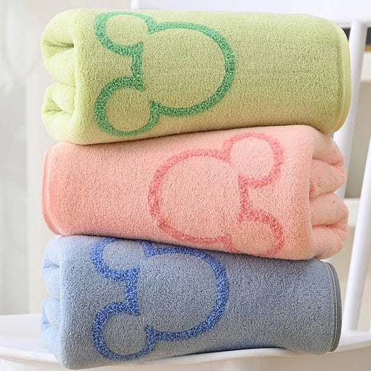 MINISO Disney Mickey Mouse Bath Towel Cute Anime Bathroom Soft Absorbent Bathe Quick Drying Cartoon Towel Blanket Girl Toy Gifts