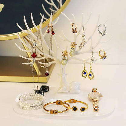 Deer Jewelry Display Stand Earrings Necklaces Rings Bracelets Tray Tree Storage Shopwindow Racks Organizer women Make Up Holder