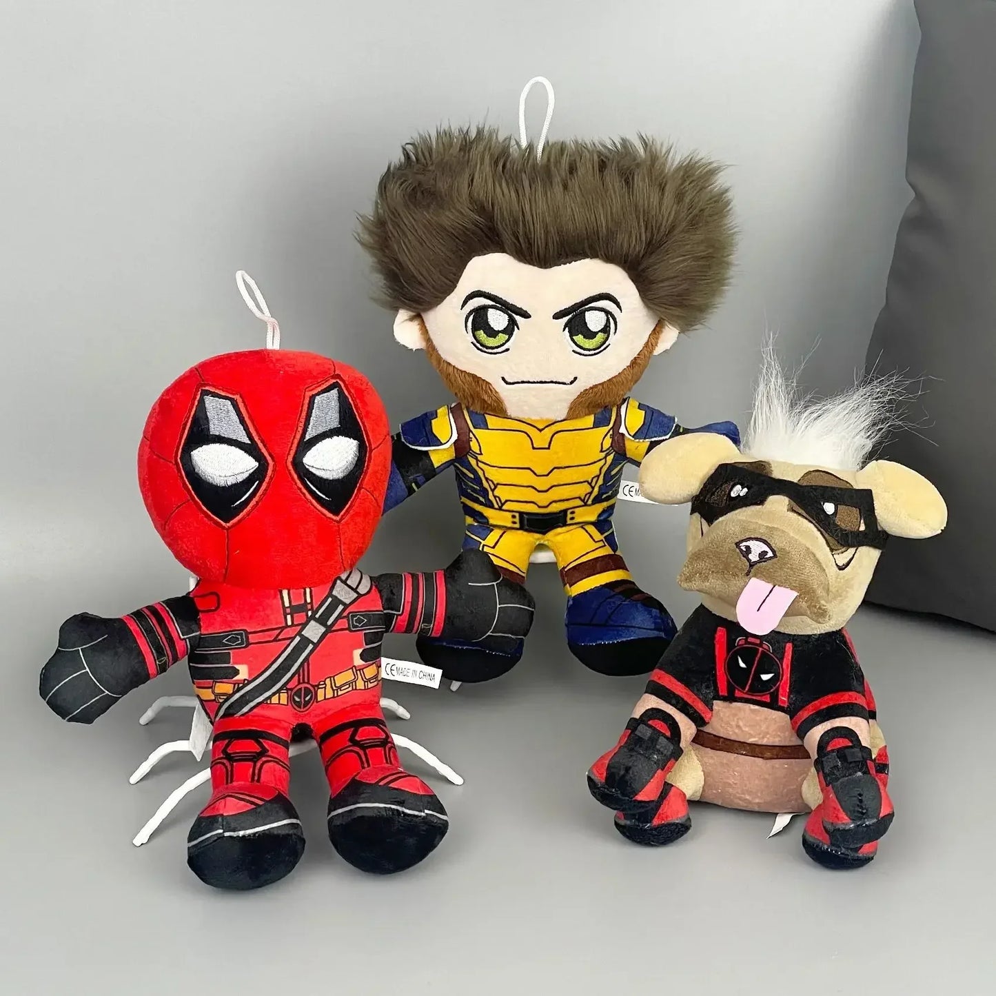 25cm Deadpools Cartoon Plush Dolls Action Soft Stuffed Throw Pillow 2024 Movie Plush Gifts for Fans Kids Birthday Christmas Gift