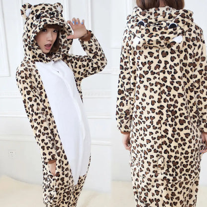 Adult Animal Pyjamas Women Men Couple Cartoon Pajamas Suit Halloween Christmas Party Sleepwear Kigurumi Cosplay Onepiece Costume