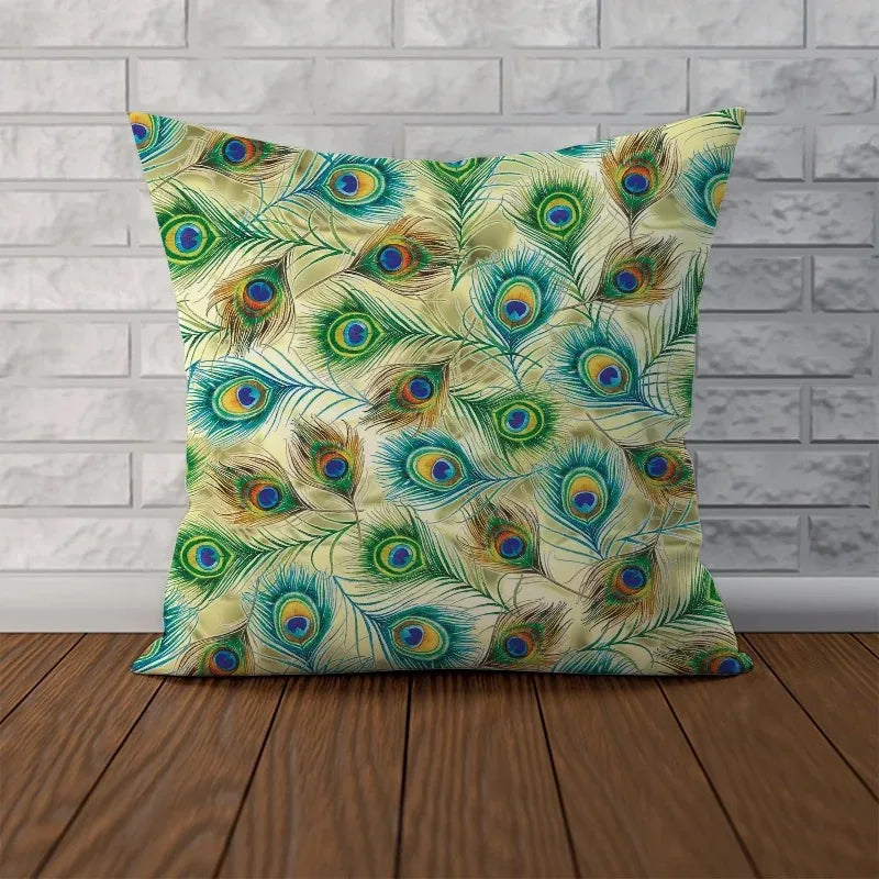 Decorative Cushions for Sofa Peacock Feather Pillow Cases Decorative Pillows Covers Cushion Cover Luxury Fall Decor Pillowcase