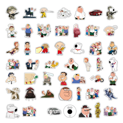 10/30/50/100pcs Family Guy Stickers Cartoon DIY Graffiti Skateboard Luggage Laptop Waterproof Anime Kids Stickers Decals Toys