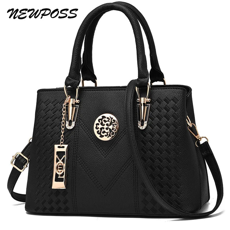 Newposs Famous Designer Brand Bags Women Leather Handbags 2022 Luxury Ladies Hand Bags Purse Fashion Shoulder Bags