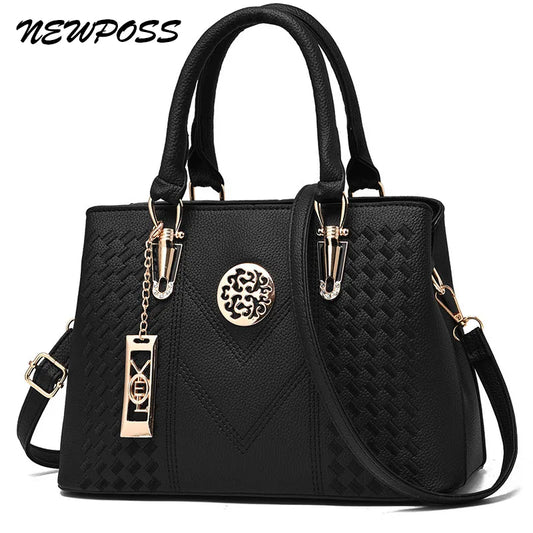 Newposs Famous Designer Brand Bags Women Leather Handbags 2022 Luxury Ladies Hand Bags Purse Fashion Shoulder Bags