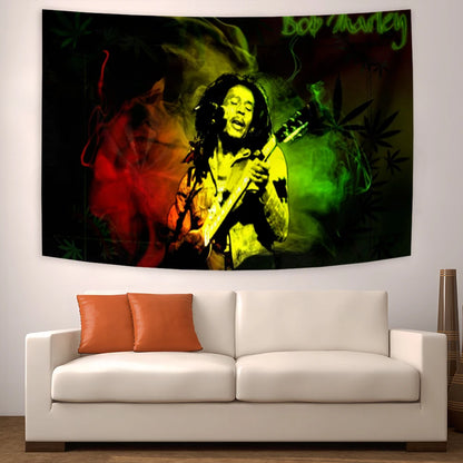 90x150cm Bob Marley Tapestry Reggae Rock Nostalgic Old Poster Bar Pub Bedroom Decor Wall Hanging Hippie Home Cloth Fabric Art