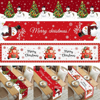 Christmas Table Runner Merry Christmas Decorations 2023 For Home Tablecloth Navidad Noel Kerst Xmas Gifts New Year 2024 Natal