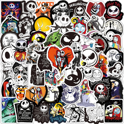 10/30/50/100PCS Disney Movie Nightmare Before Christmas Halloween Stickers Laptop Guitar Luggage Phone Graffiti Sticker Kid Toy