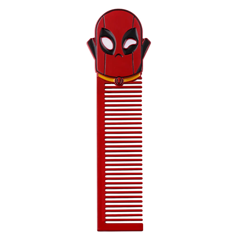 Marvel Movies The Avengers Comb Anti Static Hair Brush Superheroes Iron Man Spider Man Deadpool Beauty Styling Tool Metal Makeup