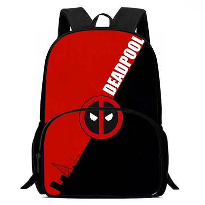 Child Superhero Deadpools Backpacks Shoulder Bag Pencil Case Pupil Large Capacity School Bags for Boys Girls Best Gift