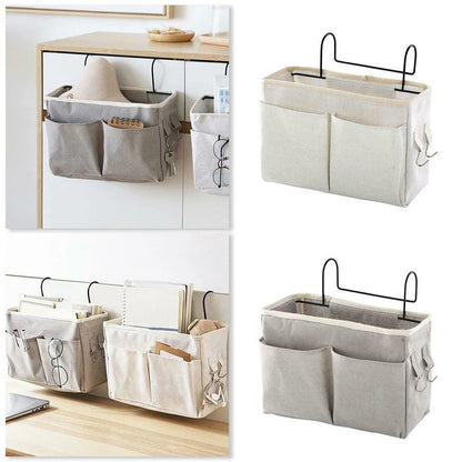 Bedside Hanging Pocket Storage Bag Bedroom Magazine Storage Pouch Diaper Caddy Toy Holder Baby Tissue Box Home Organizer