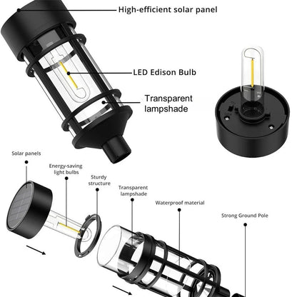 Solar Pathway Lights Outdoor LED Solar Garden Lights Solar Landscape Lights for Lawn Yard Walkway Driveway Decorations