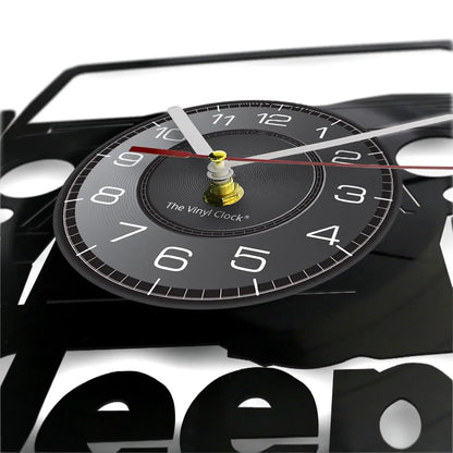 American Automobile Sport Utility VehicleRe-purposed Record Clock Garage Artwork Auto Moto Car Inspired Vinyl Record Timepieces