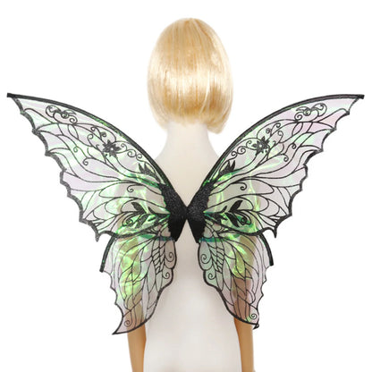 Princess Butterfly Wings Costume Prop Kids Adult Gradient Fairy Elf Angel Butterfly Wing Halloween Cosplay Dress Up Party Props