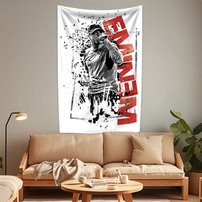 King Of Hip Hop Eminems Tapestry Rapper Singer Slim Shady Home Decor Wall Hanging Party Backdrop Univers Dorm Decor Friend Gift