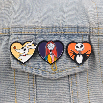 Skull Enamel Pins Brooches For Women Badges on Backpack Lapel Pins Fashion Jewelry Halloween Decoration Clothes Accessories Gift