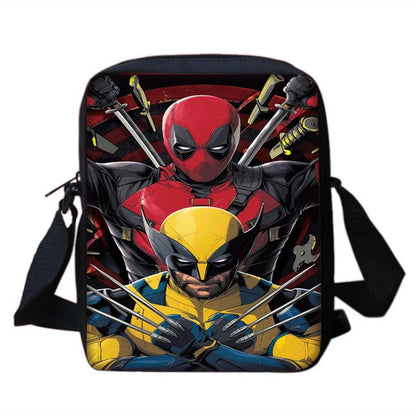 Child Superhero Deadpools Backpacks Shoulder Bag Pencil Case Pupil Large Capacity School Bags for Boys Girls Best Gift