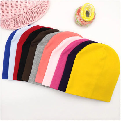 6M-3Y Baby Street Dance Hip Hop Hat Cotton Spring Autumn Toddler Cap Scarf for Boys Girls Winter Warm Solid Color Children Hat