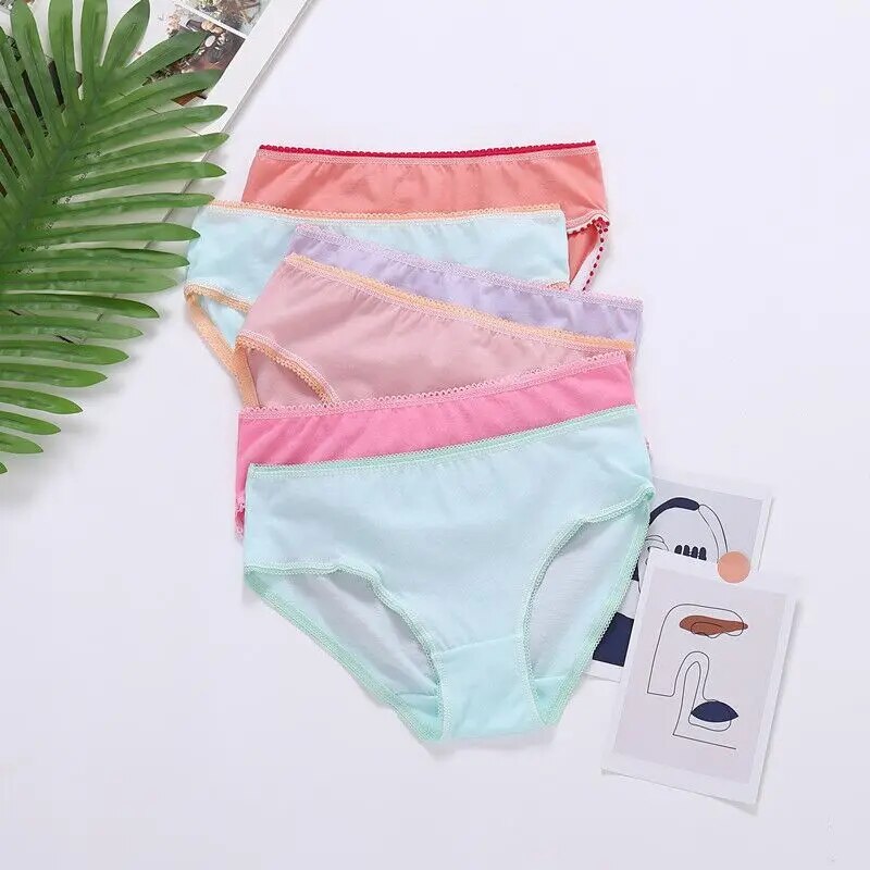 24pcs/Lot Cotton Girls Briefs Children's Underwear Triangle  Panties Kids Underpants 2-12Years