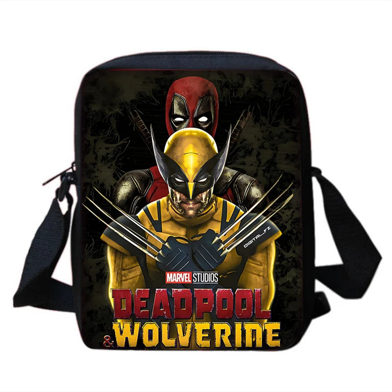 Child Superhero Deadpools Backpacks Shoulder Bag Pencil Case Pupil Large Capacity School Bags for Boys Girls Best Gift