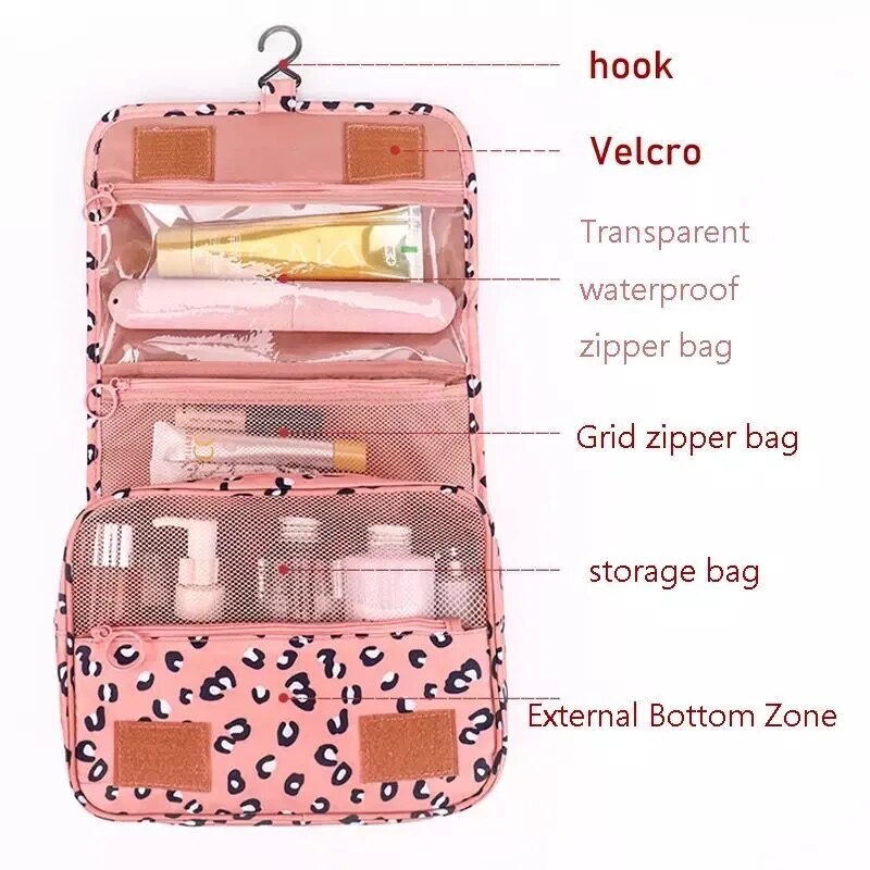 Portable Toiletry Storage Bag Makeup Organizers Bathroom Cosmetic Wash Travel Camping Home Storage Organization Accessories