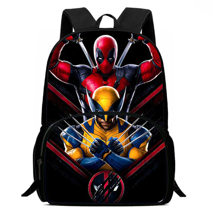 Child Superhero Deadpools Backpacks Shoulder Bag Pencil Case Pupil Large Capacity School Bags for Boys Girls Best Gift